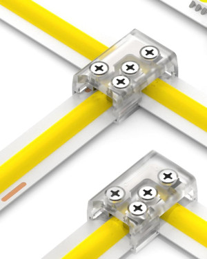 10mm LED Schraub Verbinder für SMD und COB PCB LED Leiste 12v 24v 48v (Streifen zu Streifen T oder L)